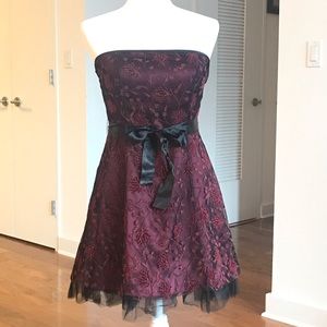 Strapless Tulle and Glitter Dress